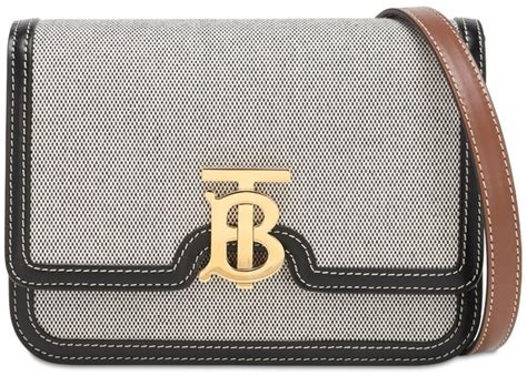 burberry small tb canvas & leather shoulder bag|thomas Burberry tb bags.